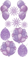 10 pc Balloon Cluster & Triple - Sparkle - Single Color