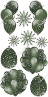 10 pc Balloon Cluster & Triple - Sparkle - Single Color