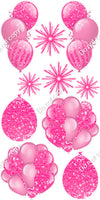 10 pc Balloon Cluster & Triple - Sparkle - Single Color