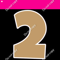 Flat - 30" LG 13 pc 0-9 Number Sets
