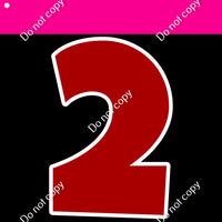 Flat - 30" LG 13 pc 0-9 Number Sets