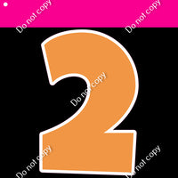 Flat - 30" LG 13 pc 0-9 Number Sets