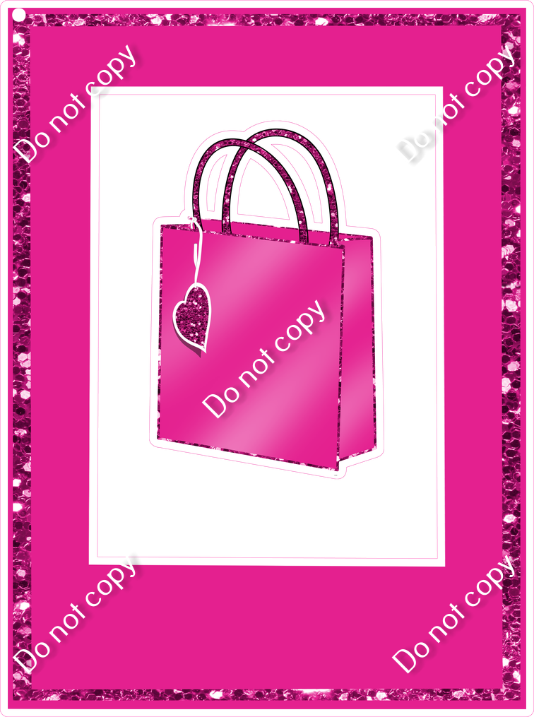 Flat & Sparkle Hot Pink Frame072| Sign Swag USA