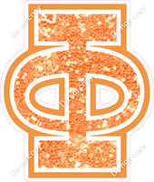 18" Greek Individual Amber Sparkle - Alphabet Pieces Phi