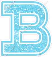 18" Greek Individual Baby Blue Sparkle - Alphabet Pieces Beta