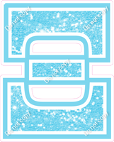 18" Greek Individual Baby Blue Sparkle - Alphabet Pieces Xi