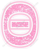 18" Greek Individual Baby Pink Sparkle - Alphabet Pieces Theta