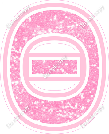 18" Greek Individual Baby Pink Sparkle - Alphabet Pieces Theta
