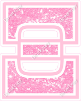 18" Greek Individual Baby Pink Sparkle - Alphabet Pieces Xi