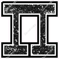 18" Greek Individual Black Sparkle - Alphabet Pieces Pi