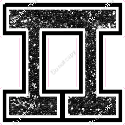 18" Greek Individual Black Sparkle - Alphabet Pieces Pi