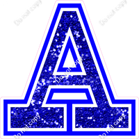 18" Greek Individual Blue Sparkle - Alphabet Pieces Alpha