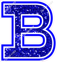 18" Greek Individual Blue Sparkle - Alphabet Pieces Beta