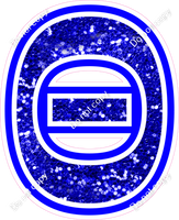 18" Greek Individual Blue Sparkle - Alphabet Pieces Theta