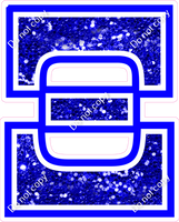 18" Greek Individual Blue Sparkle - Alphabet Pieces Xi