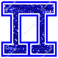 18" Greek Individual Blue Sparkle - Alphabet Pieces Pi
