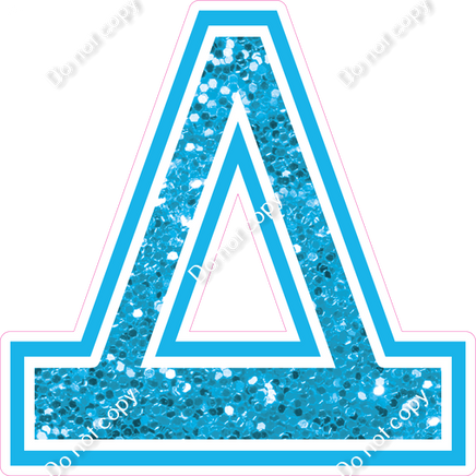 18" Greek Individual Caribbean Sparkle - Alphabet Pieces Delta