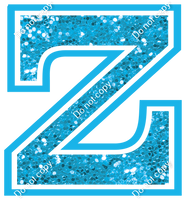 18" Greek Individual Caribbean Sparkle - Alphabet Pieces Zeta