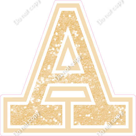 18" Greek Individual Champagne Sparkle - Alphabet Pieces Alpha