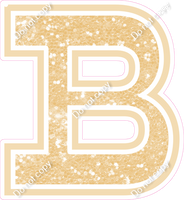 18" Greek Individual Champagne Sparkle - Alphabet Pieces Beta