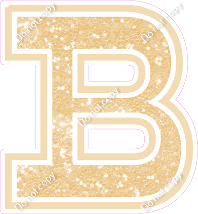 18" Greek Individual Champagne Sparkle - Alphabet Pieces Beta