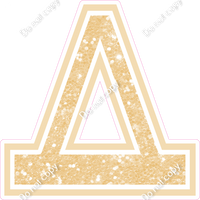 18" Greek Individual Champagne Sparkle - Alphabet Pieces Delta