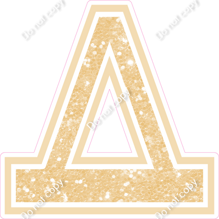 18" Greek Individual Champagne Sparkle - Alphabet Pieces Delta