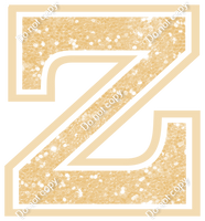 18" Greek Individual Champagne Sparkle - Alphabet Pieces Zeta
