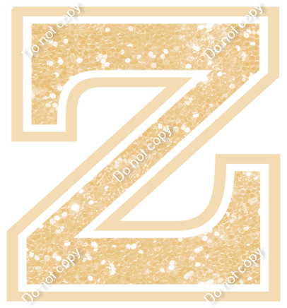 18" Greek Individual Champagne Sparkle - Alphabet Pieces Zeta