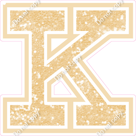 18" Greek Individual Champagne Sparkle - Alphabet Pieces Kappa