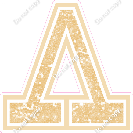 18" Greek Individual Champagne Sparkle - Alphabet Pieces Lambda