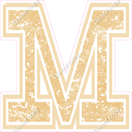 18" Greek Individual Champagne Sparkle - Alphabet Pieces Mu
