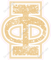 18" Greek Individual Champagne Sparkle - Alphabet Pieces Phi