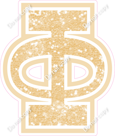18" Greek Individual Champagne Sparkle - Alphabet Pieces Phi