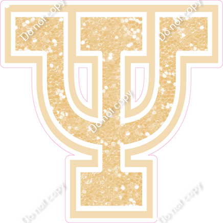 18" Greek Individual Champagne Sparkle - Alphabet Pieces Psi