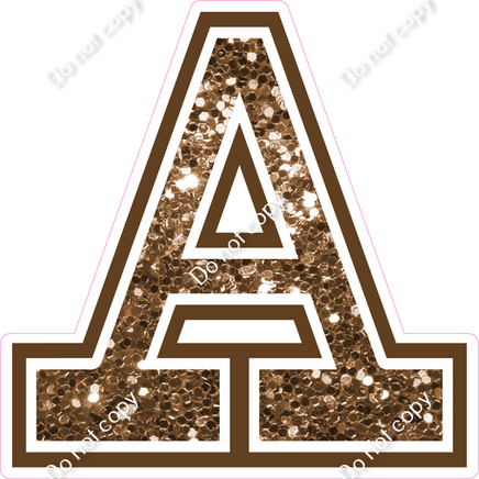 18" Greek Individual Chocolate Sparkle - Alphabet Pieces Alpha