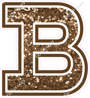 18" Greek Individual Chocolate Sparkle - Alphabet Pieces Beta