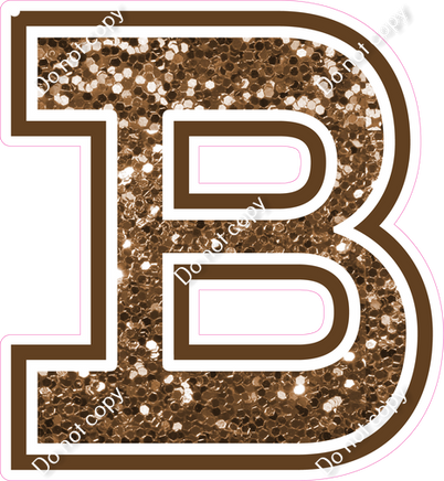 18" Greek Individual Chocolate Sparkle - Alphabet Pieces Beta