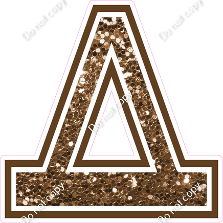 18" Greek Individual Chocolate Sparkle - Alphabet Pieces Delta