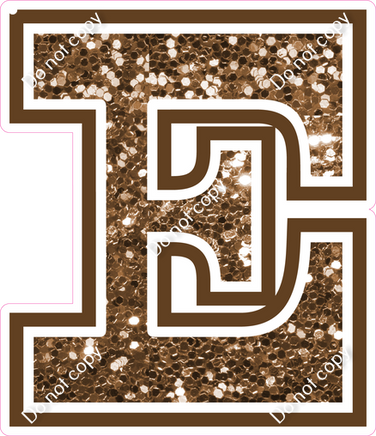 18" Greek Individual Chocolate Sparkle - Alphabet Pieces Epsilon
