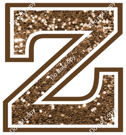 18" Greek Individual Chocolate Sparkle - Alphabet Pieces Zeta