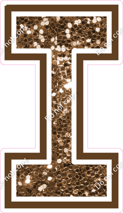 18" Greek Individual Chocolate Sparkle - Alphabet Pieces Lota