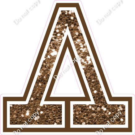 18" Greek Individual Chocolate Sparkle - Alphabet Pieces Lambda