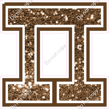 18" Greek Individual Chocolate Sparkle - Alphabet Pieces Pi