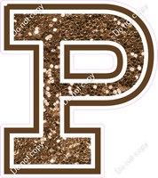 18" Greek Individual Chocolate Sparkle - Alphabet Pieces Rho