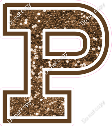 18" Greek Individual Chocolate Sparkle - Alphabet Pieces Rho