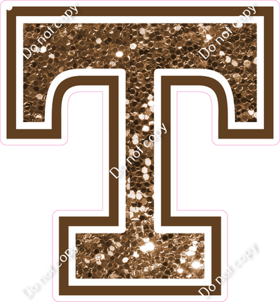 18" Greek Individual Chocolate Sparkle - Alphabet Pieces Tau