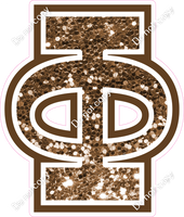 18" Greek Individual Chocolate Sparkle - Alphabet Pieces Phi