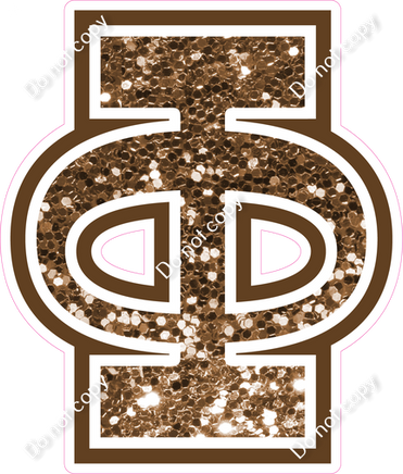 18" Greek Individual Chocolate Sparkle - Alphabet Pieces Phi