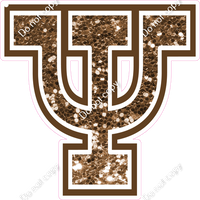 18" Greek Individual Chocolate Sparkle - Alphabet Pieces Psi